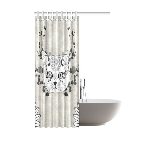 Wonderful sugar cat skull Shower Curtain 48"x72"