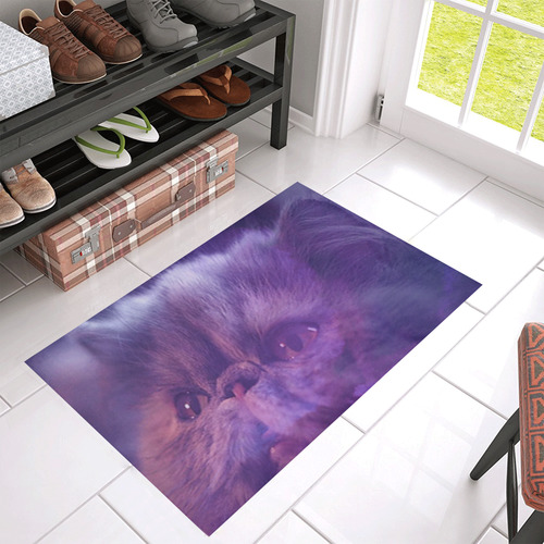 Purple Cat Azalea Doormat 30" x 18" (Sponge Material)