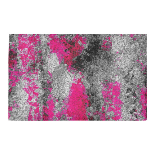 vintage psychedelic painting texture abstract in pink and black with noise and grain Bath Rug 20''x 32''