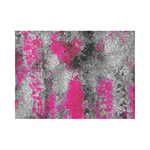 vintage psychedelic painting texture abstract in pink and black with noise and grain Placemat 14’’ x 19’’ (Set of 4)
