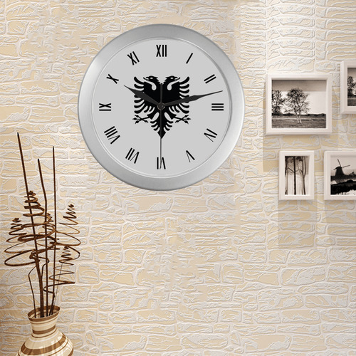 Alb-Eagle-1 Silver Color Wall Clock