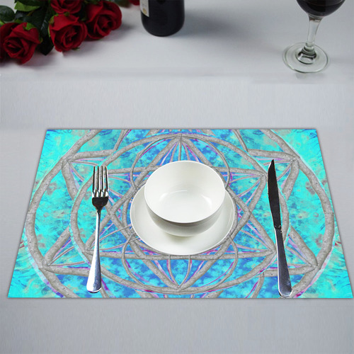 protection in blue harmony Placemat 14’’ x 19’’ (Set of 4)