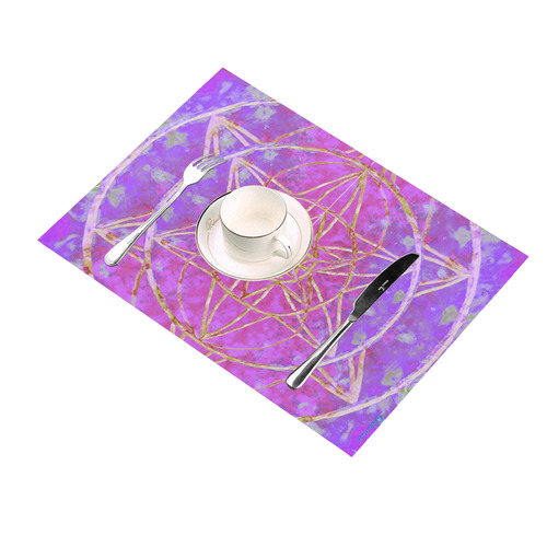 protection in purple colors Placemat 14’’ x 19’’ (Four Pieces)