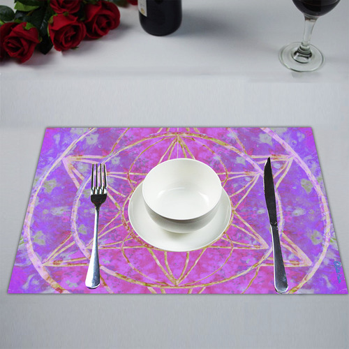 protection in purple colors Placemat 14’’ x 19’’ (Four Pieces)