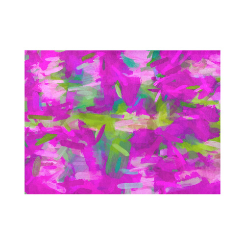 splash painting abstract texture in purple pink green Placemat 14’’ x 19’’ (Two Pieces)
