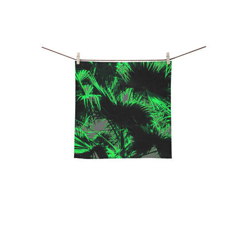 green palm leaves texture abstract background Square Towel 13“x13”