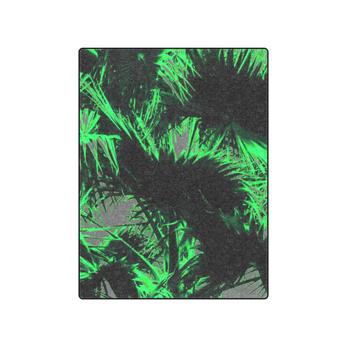 green palm leaves texture abstract background Blanket 50"x60"