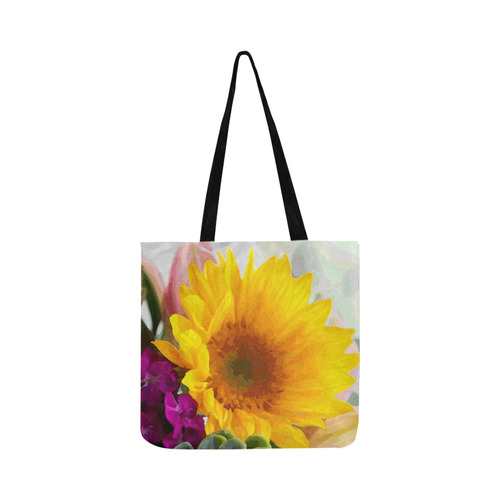 Floral Watercolor With Yellow Daisy Reusable Shopping Bag Model 1660 (Two sides)