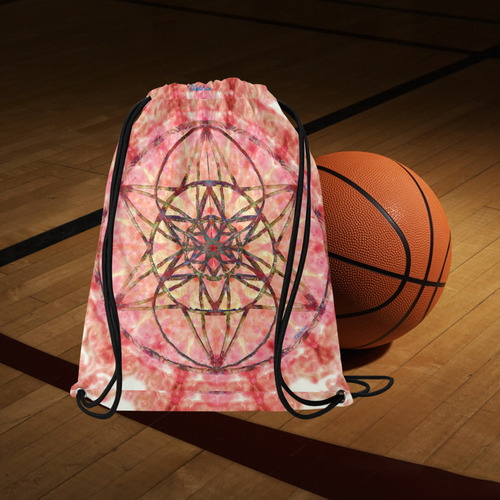 protection- vitality and awakening by Sitre haim Large Drawstring Bag Model 1604 (Twin Sides)  16.5"(W) * 19.3"(H)