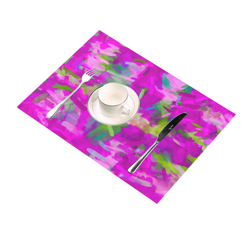 splash painting abstract texture in purple pink green Placemat 14’’ x 19’’ (Set of 4)