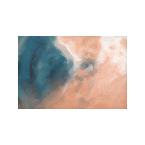 psychedelic splash painting texture abstract background in brown and blue Placemat 12’’ x 18’’ (Set of 2)