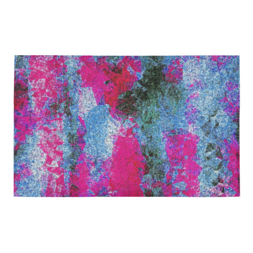 vintage psychedelic painting texture abstract in pink and blue with noise and grain Bath Rug 20''x 32''