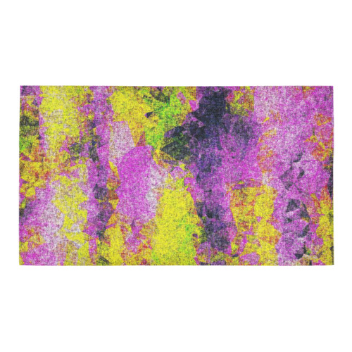 vintage psychedelic painting texture abstract in pink and yellow with noise and grain Bath Rug 16''x 28''