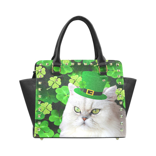 Patrick's Irish Cat Rivet Shoulder Handbag (Model 1645)