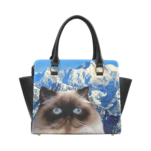 Himalayan Cat Rivet Shoulder Handbag (Model 1645)