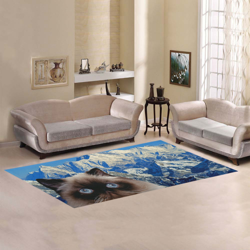 Himalayan Cat Area Rug 7'x3'3''