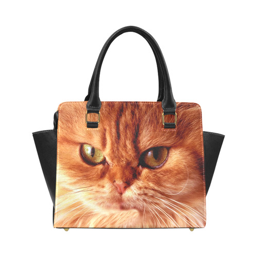 Orange Cat Classic Shoulder Handbag (Model 1653)