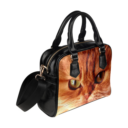 Orange Cat Shoulder Handbag (Model 1634)