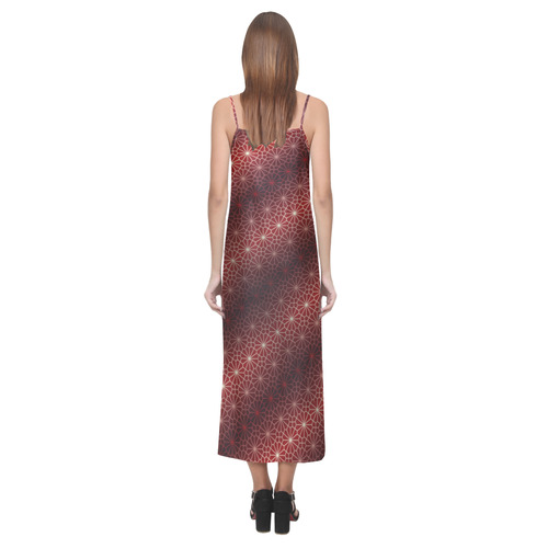 Tessellation Abstractica Mosaic 9a V-Neck Open Fork Long Dress(Model D18)