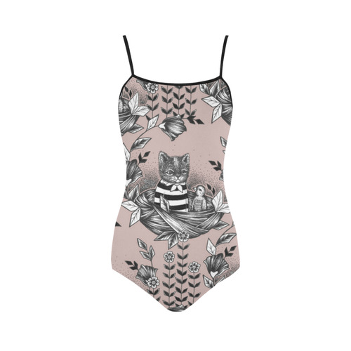 cat set - cat and bird Strap Swimsuit ( Model S05)