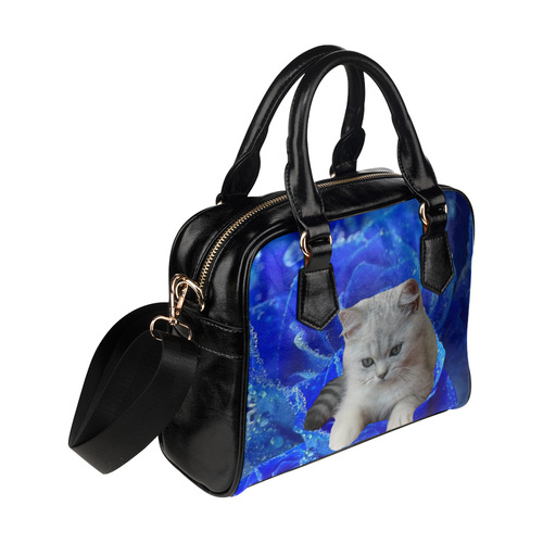 Cat and Rose Shoulder Handbag (Model 1634)