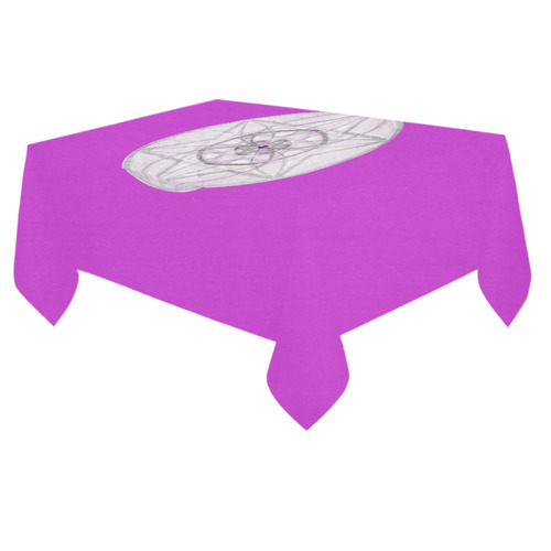 Protection- transcendental love by Sitre haim Cotton Linen Tablecloth 60"x 84"