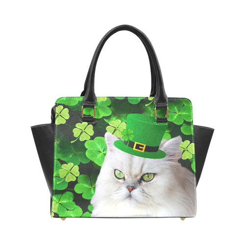 Patrick's Irish Cat Rivet Shoulder Handbag (Model 1645)