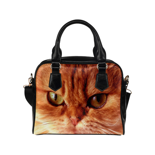 Orange Cat Shoulder Handbag (Model 1634)