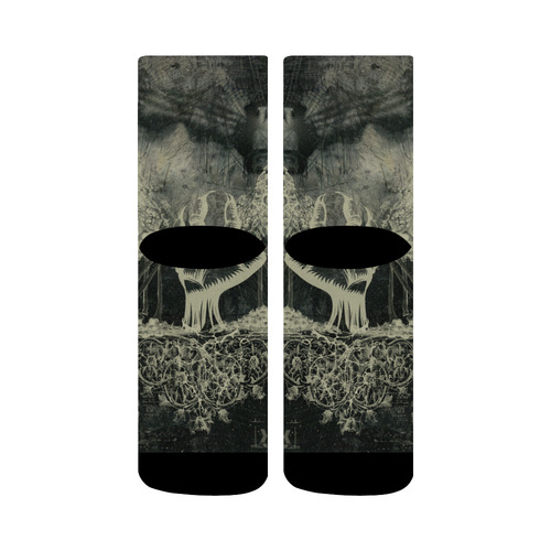 The dark side, skulls Crew Socks