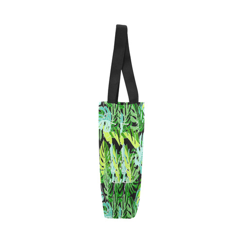Tropical Leaves Floral Pattern Canvas Tote Bag (Model 1657)