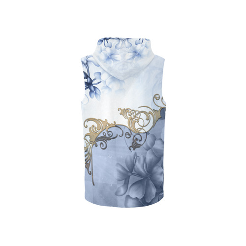 Wonderful floral design All Over Print Sleeveless Zip Up Hoodie for Women (Model H16)