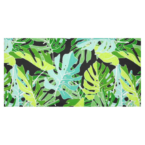 Tropical Leaves Floral Pattern Cotton Linen Tablecloth 60"x120"