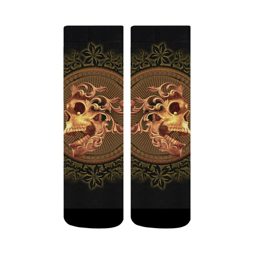 Amazing skull with floral elements Crew Socks
