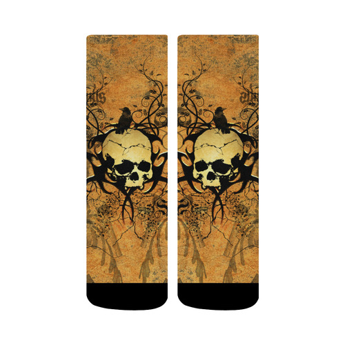 Awesome skull with tribal Crew Socks