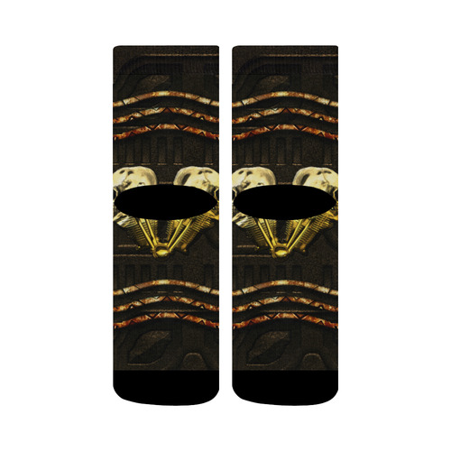 Awesome mechanical skull Crew Socks