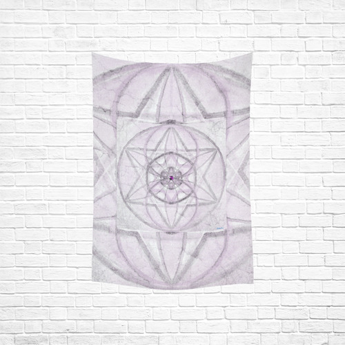 Protection- transcendental love by Sitre haim Cotton Linen Wall Tapestry 40"x 60"