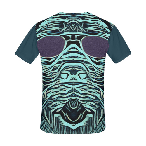 DOG WITH SUNGLASS All Over Print T-Shirt for Men (USA Size) (Model T40)