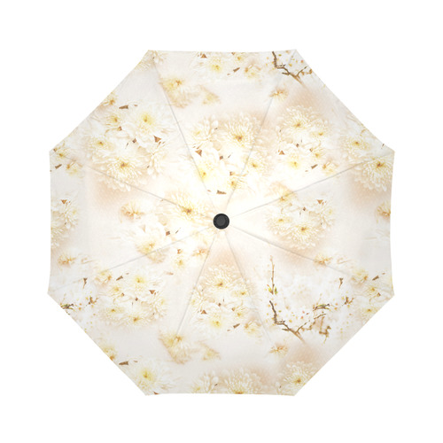 Lost in Antique White Flowers Auto-Foldable Umbrella (Model U04)