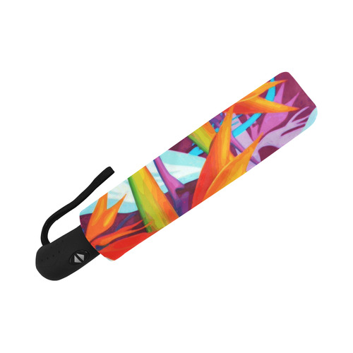 Tropical Colorful Floral Auto-Foldable Umbrella (Model U04)