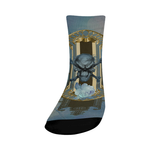 The blue skull with crow Crew Socks