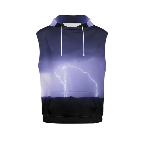 purple wrath All Over Print Sleeveless Hoodie for Women (Model H15)