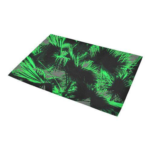 green palm leaves texture abstract background Azalea Doormat 24" x 16" (Sponge Material)