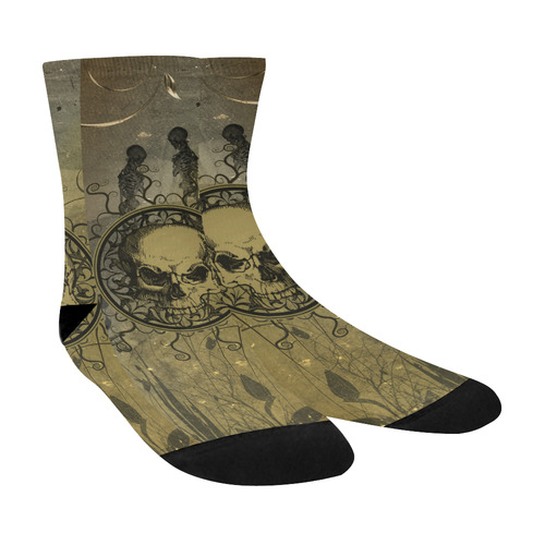 Amazing skull with skeletons Crew Socks