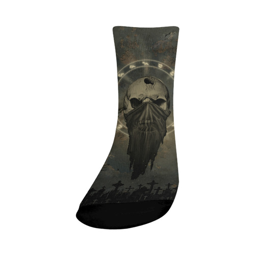 The creepy skull with spider Crew Socks