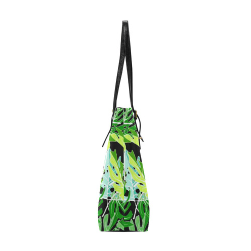 Tropical Leaves Floral Pattern Euramerican Tote Bag/Small (Model 1655)