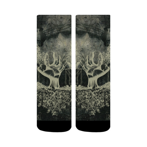 The dark side, skulls Crew Socks