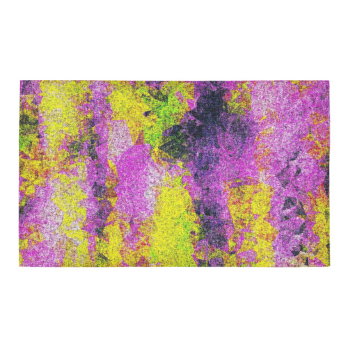 vintage psychedelic painting texture abstract in pink and yellow with noise and grain Azalea Doormat 30" x 18" (Sponge Material)