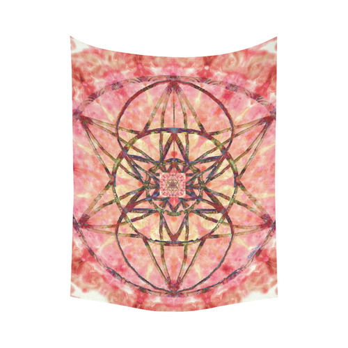 protection- vitality and awakening by Sitre haim Cotton Linen Wall Tapestry 60"x 80"
