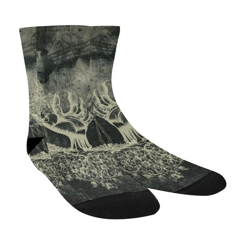 The dark side, skulls Crew Socks