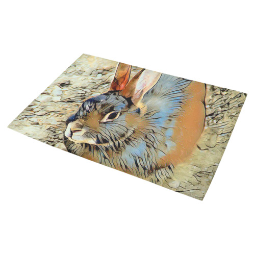 Impressive Animal - Bunny by JamColors Azalea Doormat 30" x 18" (Sponge Material)